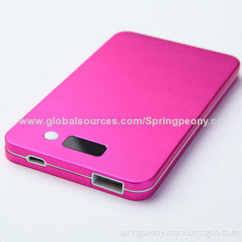 6,000mAh Fashion Power Bank with USB2.0, LED Flashlight